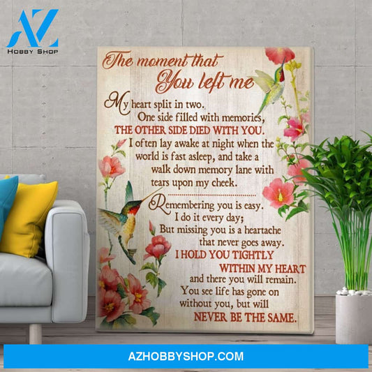 Hummingbirds - The Moment That You Left Me Christmas Gift Idea Canvas Wall Art