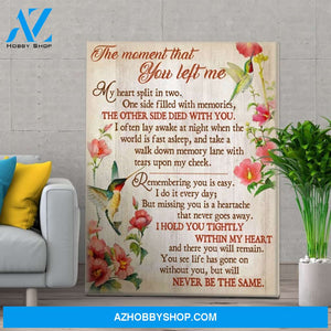 Hummingbirds - The Moment That You Left Me Christmas Gift Idea Canvas Wall Art