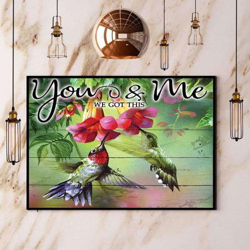 Hummingbirds You & Me We Got This Paper Poster No Frame Matte Canvas Wall Decor