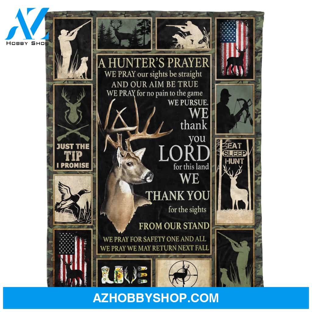 Hunter's Prayer Fleece Blanket - Hunting Gift | Christmas Gift