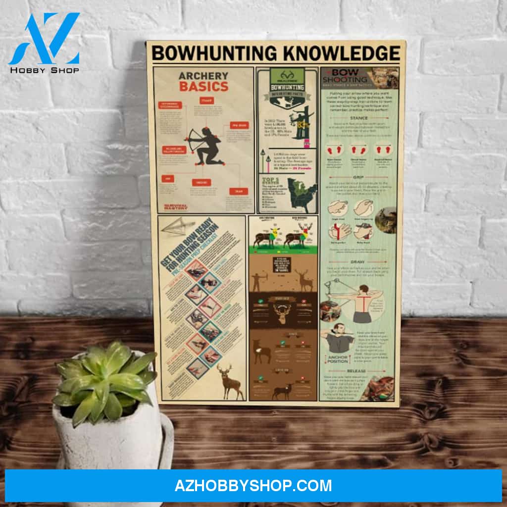Hunting Canvas Bowhunting Knowledge Matte Canvas