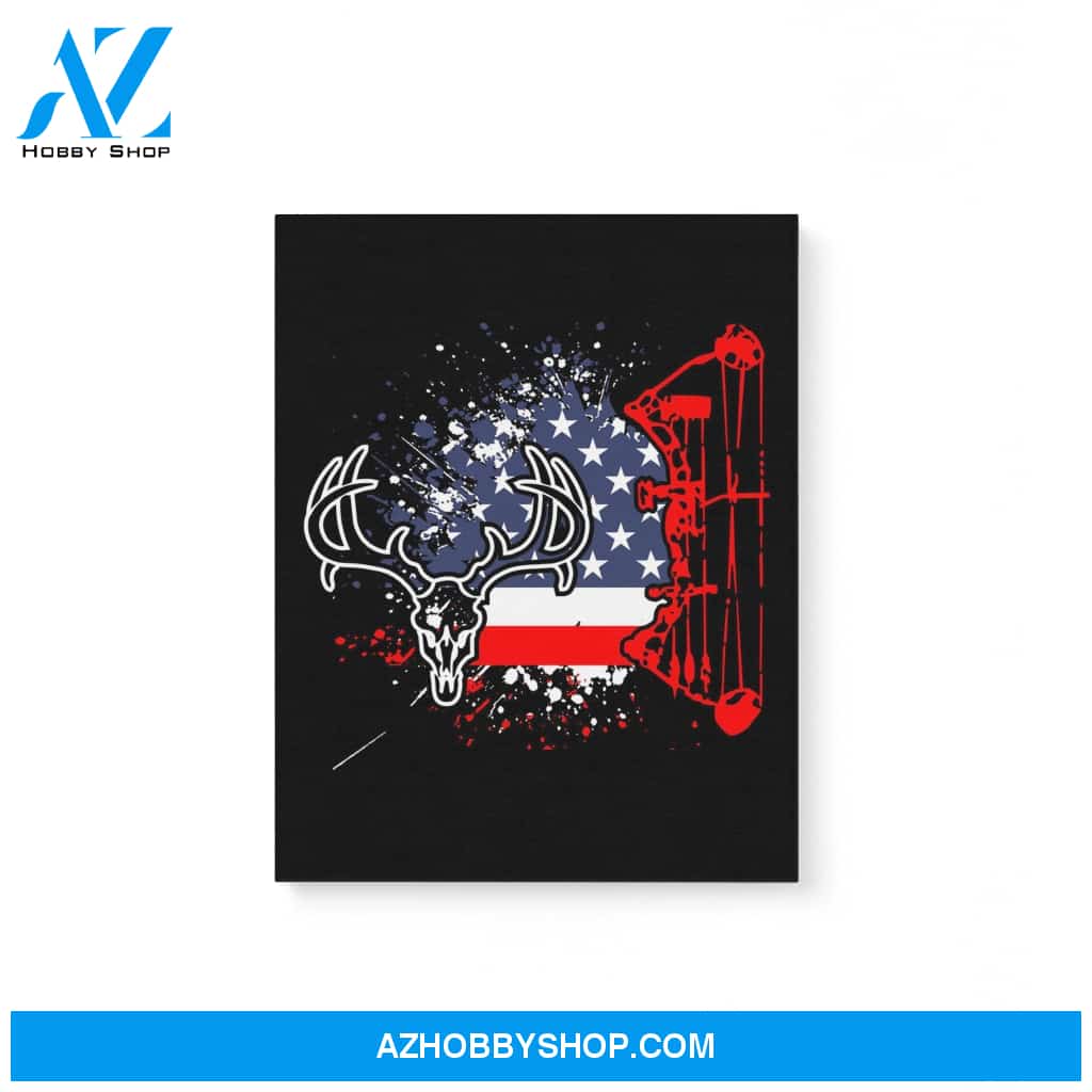 Hunting Deer Usa American Flag Gift For Deer Hunters Matte Canvas