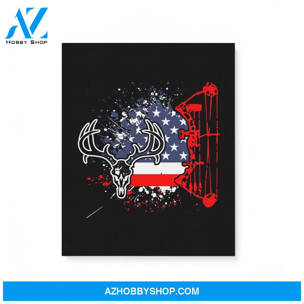 Hunting Deer Usa American Flag Gift For Deer Hunters Matte Canvas