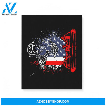 Hunting Deer Usa American Flag Gift For Deer Hunters Matte Canvas