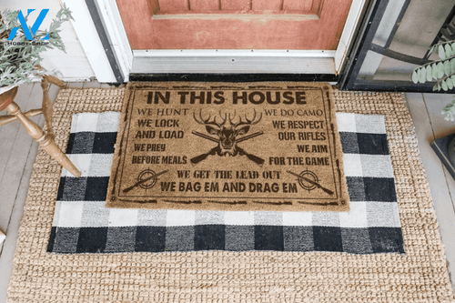 Hunting Easy Clean Welcome DoorMat | Felt And Rubber | 40x60 cm | 45x75 cm | 60x90 cm | Colorful | DO1257