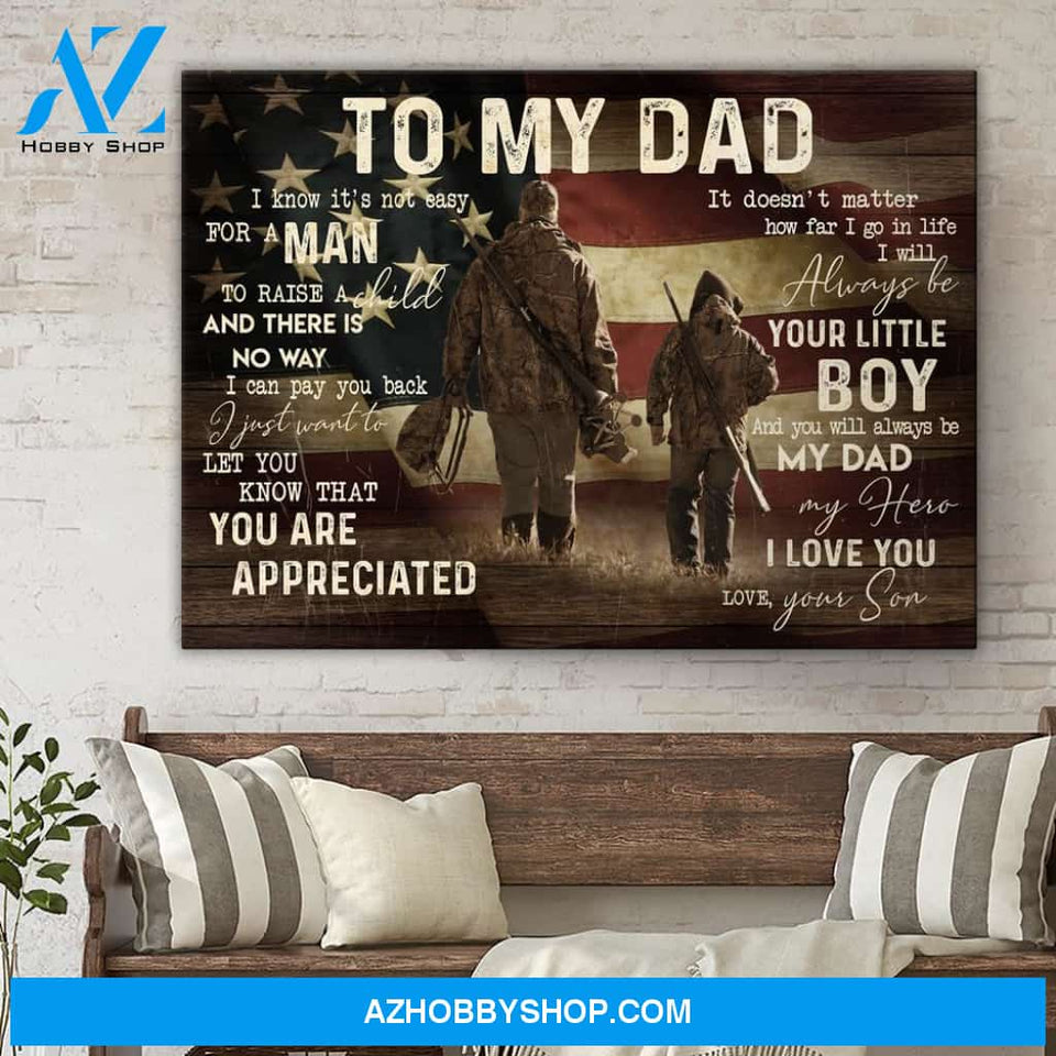 Hunting Gift For Dad From Son Dad Hunting Lover Canvas Gift For Dad