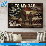 Hunting Gift For Dad From Son Dad Hunting Lover Canvas Gift For Dad