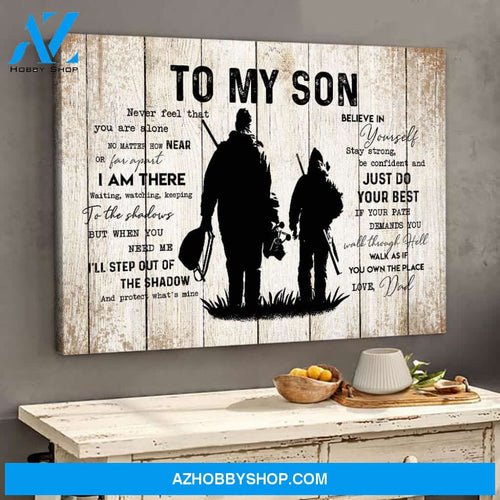 Hunting Gift To My Son From Dad Hunting Lover Canvas Gift For Son