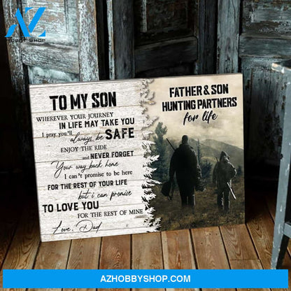 Hunting Gift For Son To My Son From Dad Hunting Lover Canvas