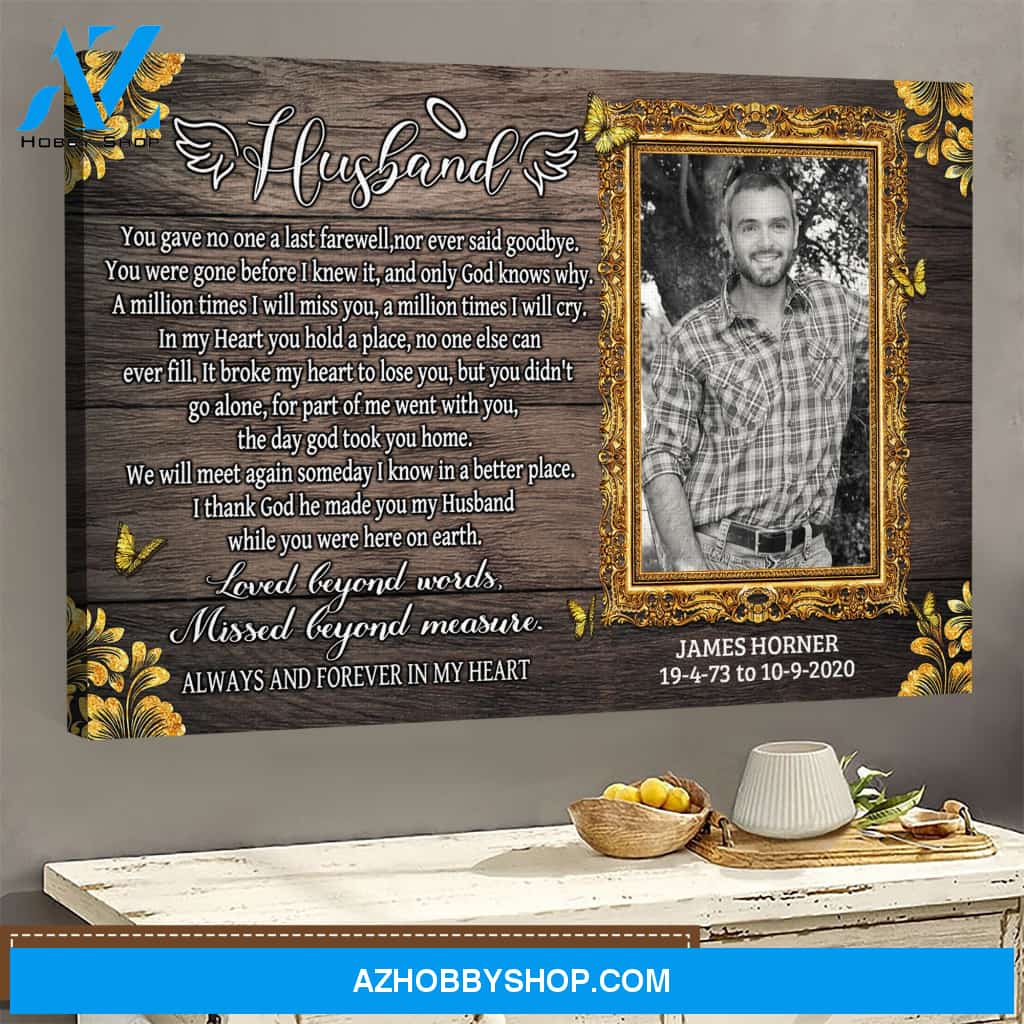Husband A Last Farewell Personalized Canvas