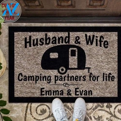 Wozoro Doormat Personalized Husband And Wife Camping Partners For Life Doormat