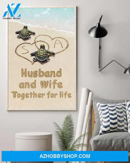 Husband And Wife Together For Life, Family Custom Canvas/Poster, Gift For Couple, Husband, Wife