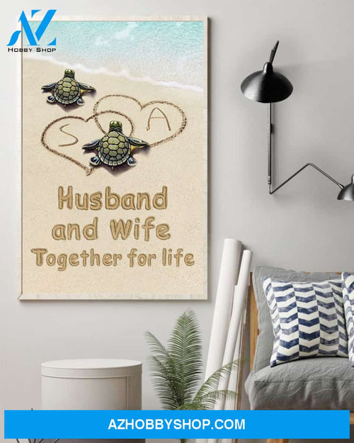 Husband And Wife Together For Life, Family Custom Canvas/Poster, Gift For Couple, Husband, Wife
