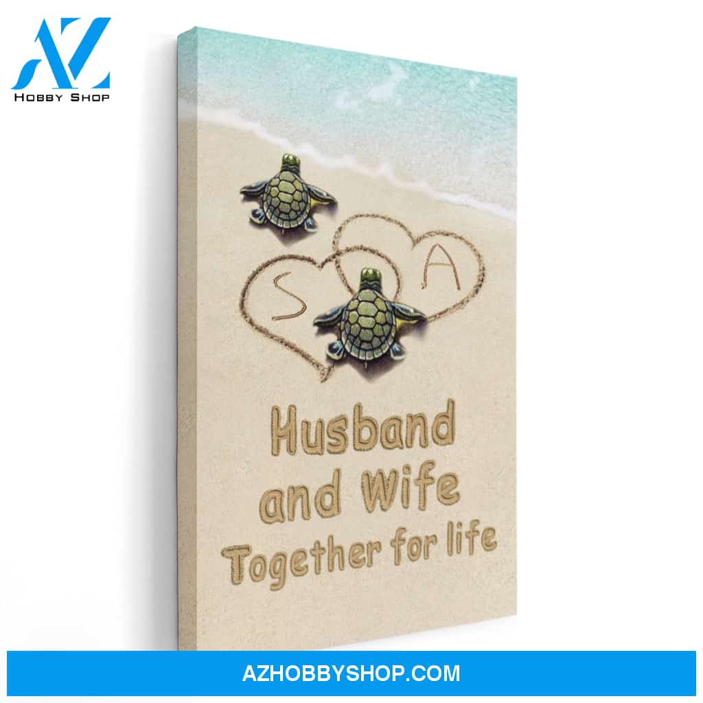 Husband And Wife Together For Life, Family Custom Canvas/Poster, Gift For Couple, Husband, Wife