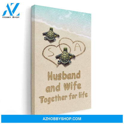 Husband And Wife Together For Life, Family Custom Canvas/Poster, Gift For Couple, Husband, Wife