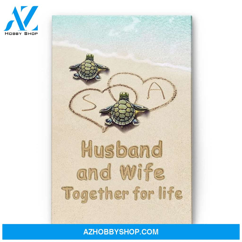 Husband And Wife Together For Life, Family Custom Canvas/Poster, Gift For Couple, Husband, Wife