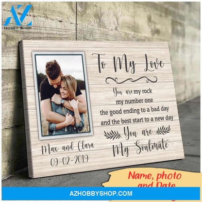 Husband and wife - You are my soulmate - Personalized Canvas