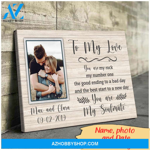 Husband and wife - You are my soulmate - Personalized Canvas