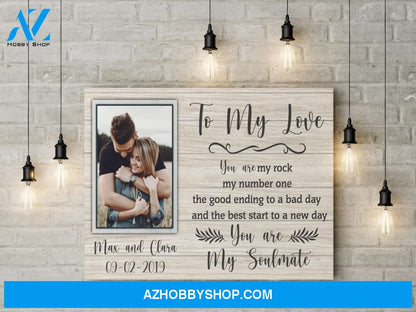 Husband and wife - You are my soulmate - Personalized Canvas