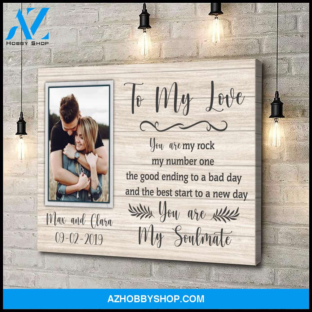 Husband and wife - You are my soulmate - Personalized Canvas