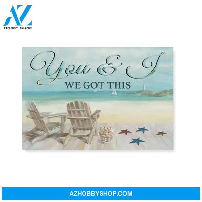 Husband and wife - You and I - Beach view - Personalized Canvas