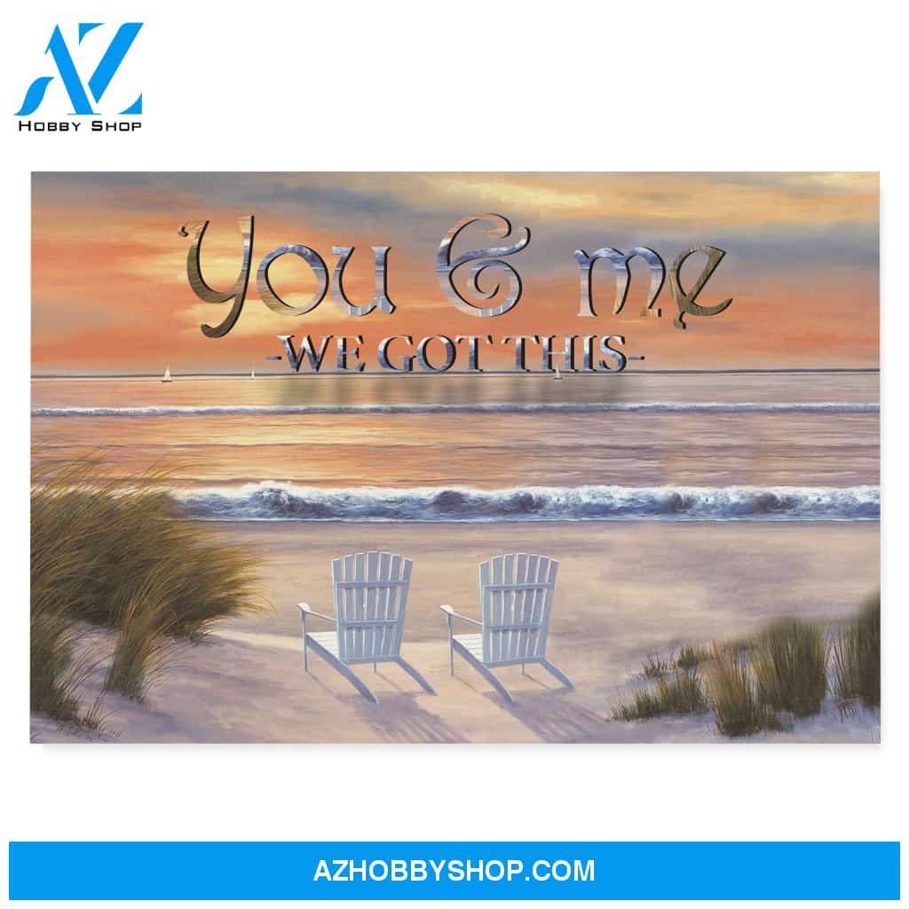Husband and wife - You and me we got this - Ocean view - Personalized Canvas