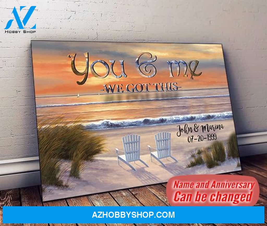 Husband and wife - You and me we got this - Ocean view - Personalized Canvas