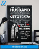 Husband Canvas To My Husband Meeting You Was Fate Wife Church Black Canvas Wall Art Full Size