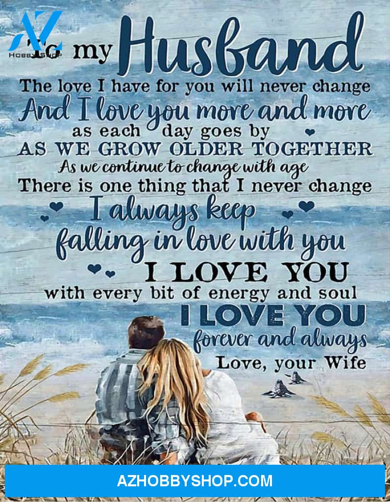 Husband Canvas To My Husband The Love I Have For You Wife Beach Canvas Wall Art Full Size