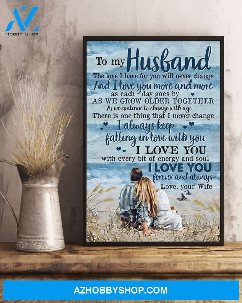 Husband Canvas To My Husband The Love I Have For You Wife Beach Canvas Wall Art Full Size