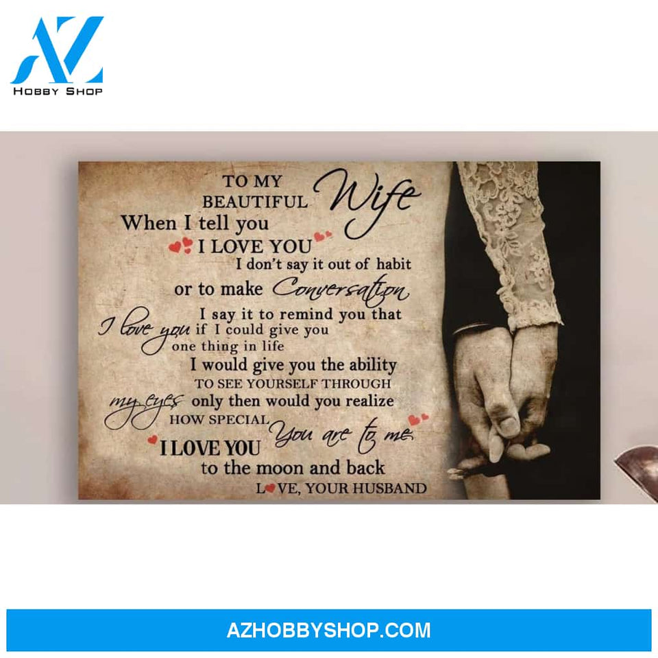 Husband to wife - You are special poster - Gift for wife Gsge