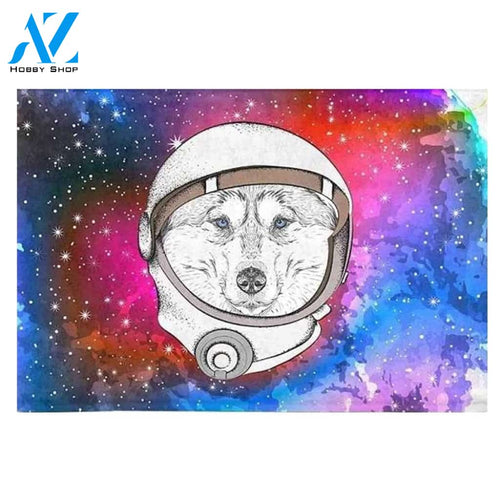 Husky Dog In Astronaut Galaxy Space Suit Funny Doormat Welcome Mat House Warming Gift Home Decor Gift For Dog Lovers Funny Doormat Gift Idea