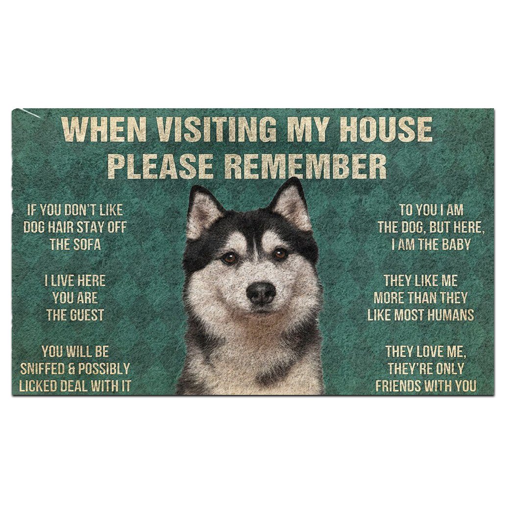 Husky's Rules Doormat