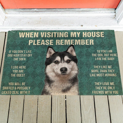 Husky's Rules Doormat