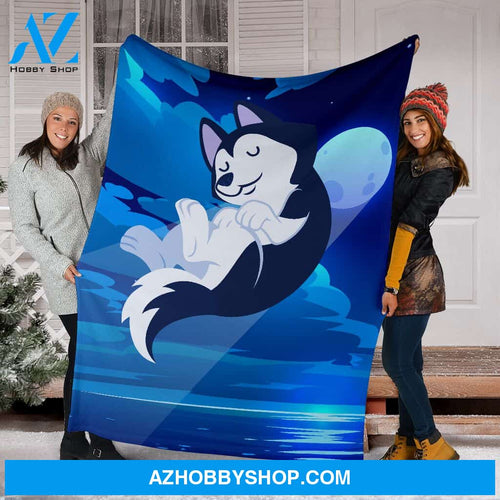 Husky Dreamer Fleece Fleece Blanket