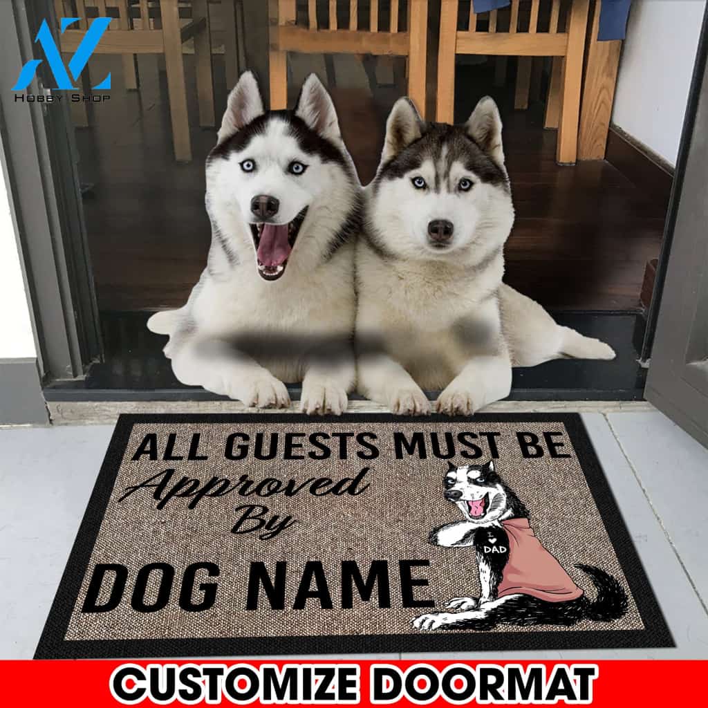 Husky I Love Dad-Mat3 Custom Doormat All Over Printed(6888)