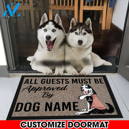 Husky I Love Dad-Mat3 Custom Doormat All Over Printed(6888)