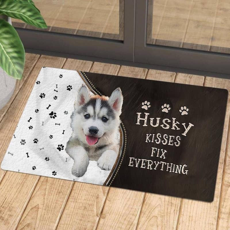 Husky Kisses Fix Everything Doormat