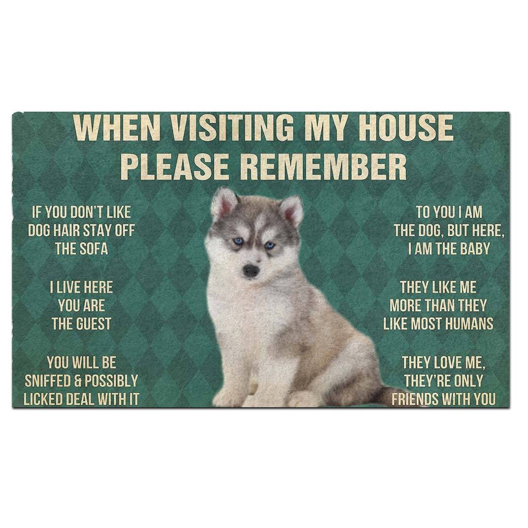 Husky Puppy's Rules Doormat