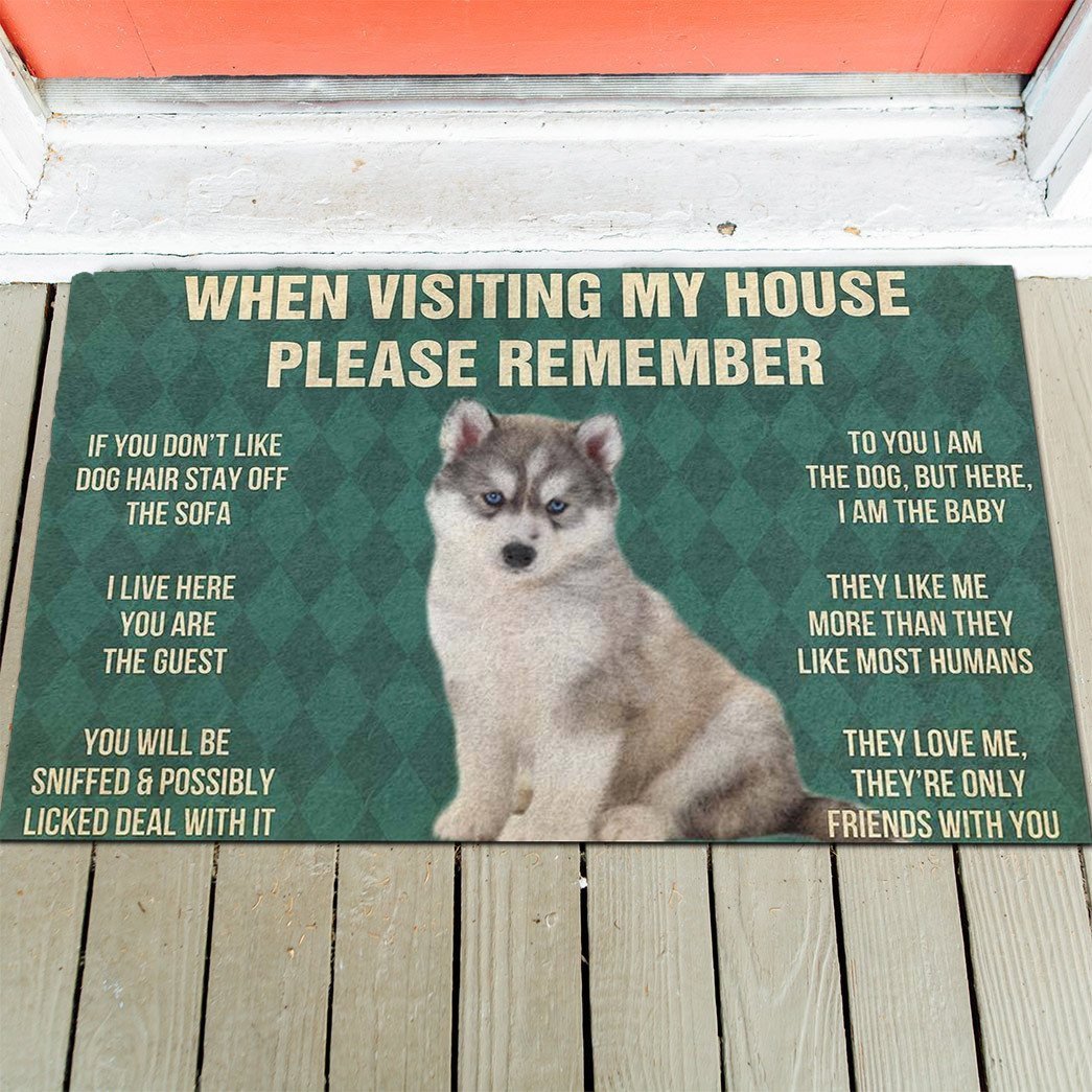 Husky Puppy's Rules Doormat