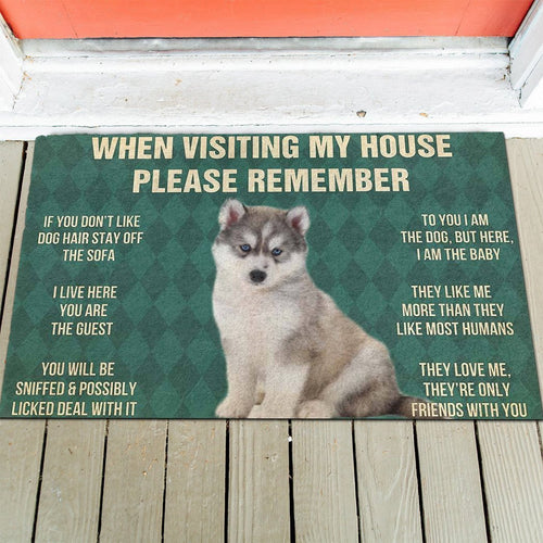 Husky Puppy's Rules Doormat