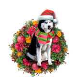 Godmerch- Ornament- Husky Christmas Ornament, Happy Christmas Ornament, Car Ornament