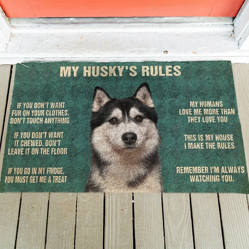 Husky's Rules Doormat