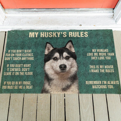 Husky's Rules Doormat