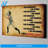 I Am A Baseball Player Baseball custom canvas prints With Photo