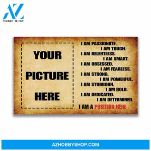I Am A Baseball Player Baseball custom canvas prints With Photo