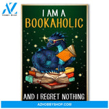 I Am A Bookaholic And I Regret Nothing Canvas And Poster, Wall Decor Visual Art