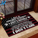 I Am A Grumpy Veteran I Don't Care Doormat