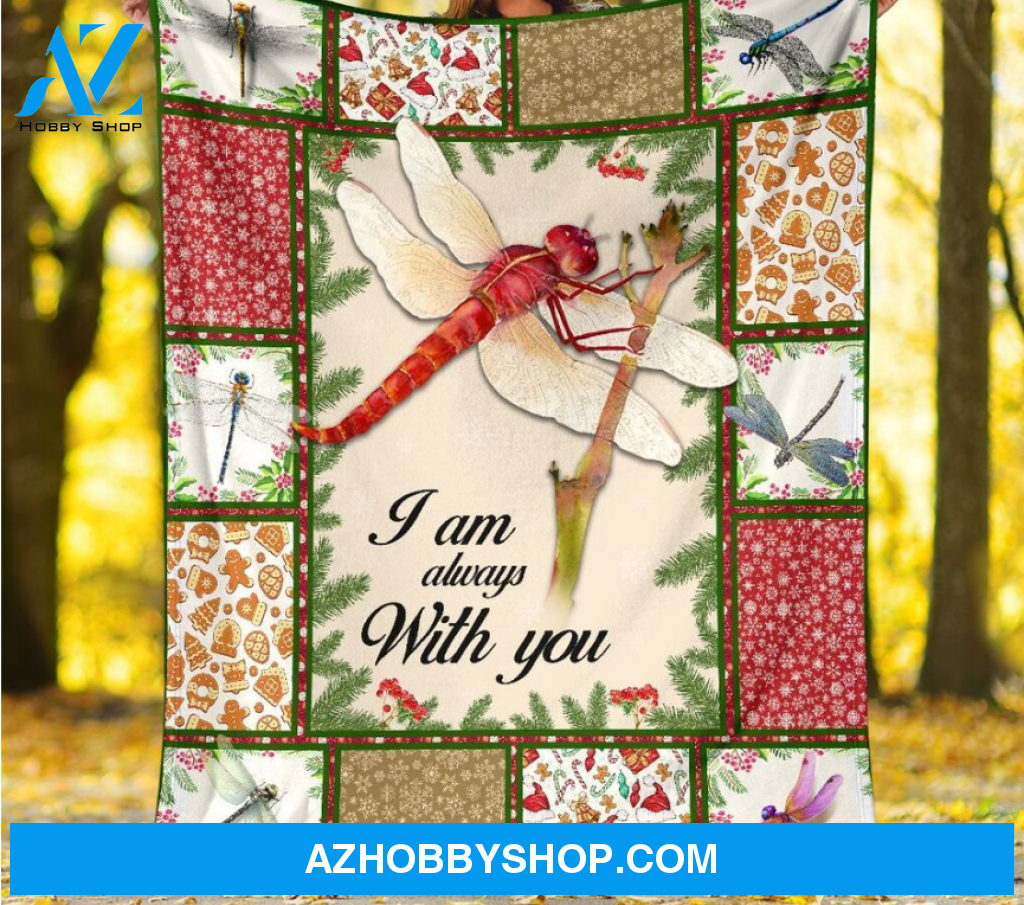 I Am Always With You Dragonfly Blanket Gift For Dragonfly Lovers Birthday Gift Home Decor Bedding Couch Sofa Soft and Comfy Cozy