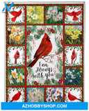 I am Always with you Fleece Blanket Gift For Friends & Family Birthday Gift Home Decor Bedding Couch Sofa Soft And Comfy Cozy